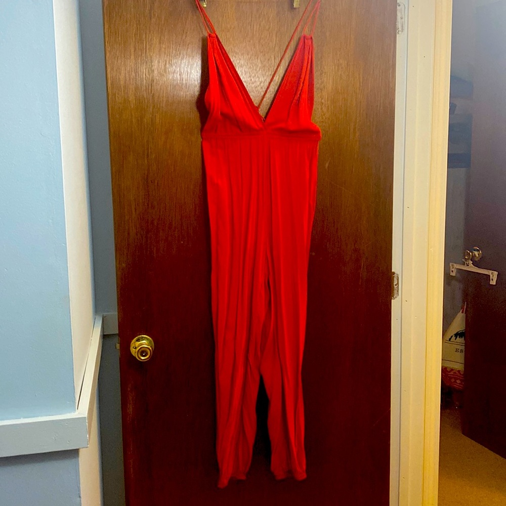 Indah deep v neck jumpsuit